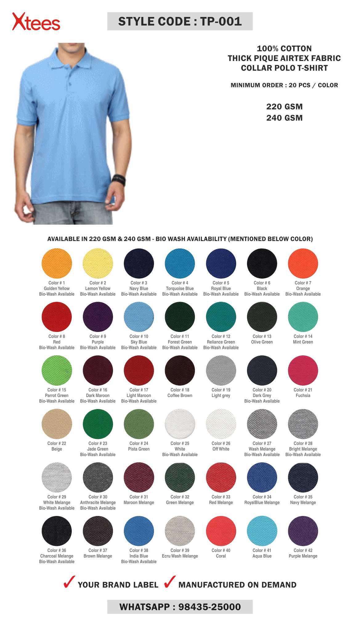 Bulk Plain T-shirts Wholesale - Collar Polos, Round Neck & Sweat Shirts