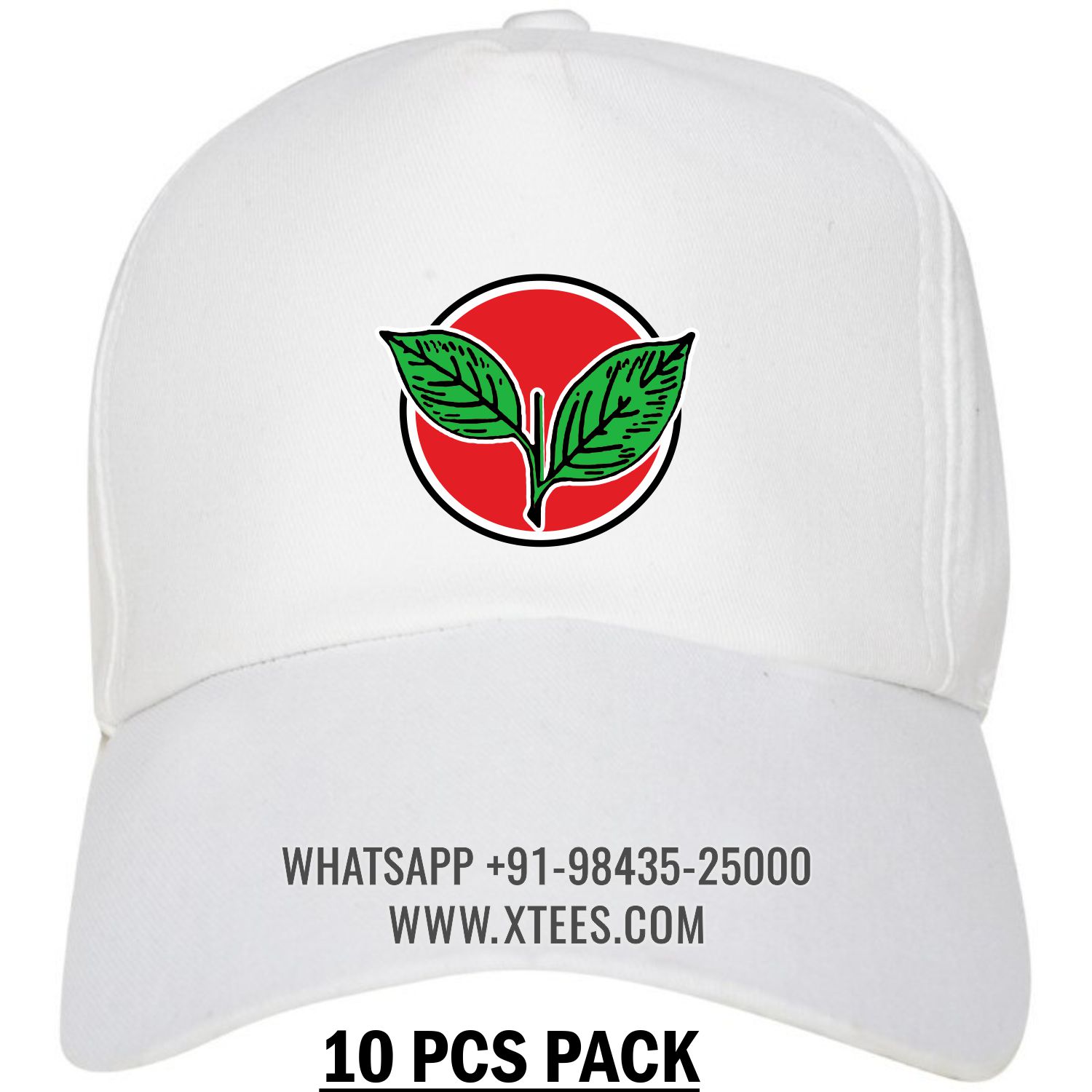 Anna Dravida Munnetra Kazhagam Admk Logo 2 Printed Cap - 10 Pcs Pack image