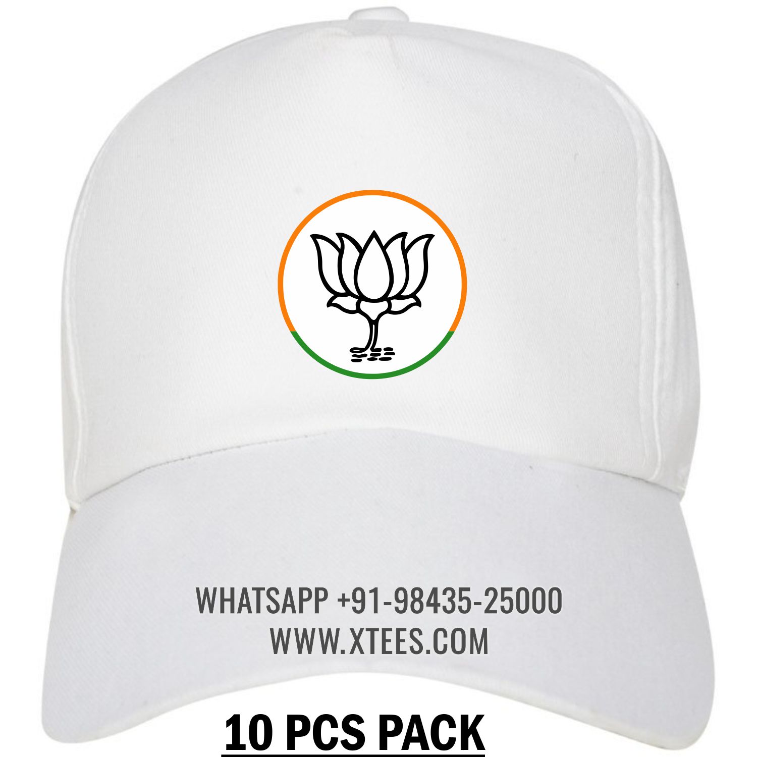 Bharatiya Janata Party Bjp Logo 1 Printed Cap - 10 Pcs Pack image