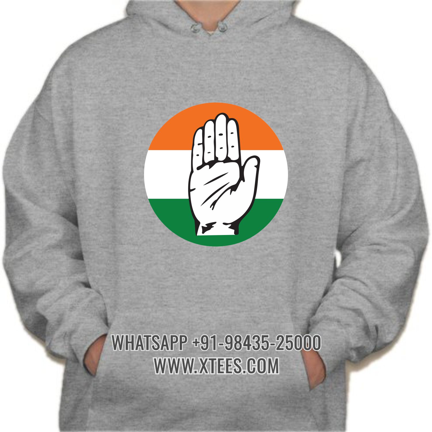 Congress Logo Printed Hoodie image