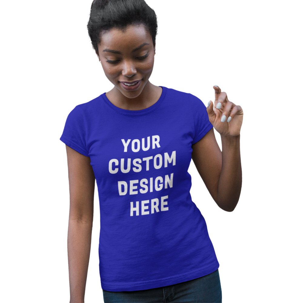 Custom Printed Women Round Neck T-shirt image