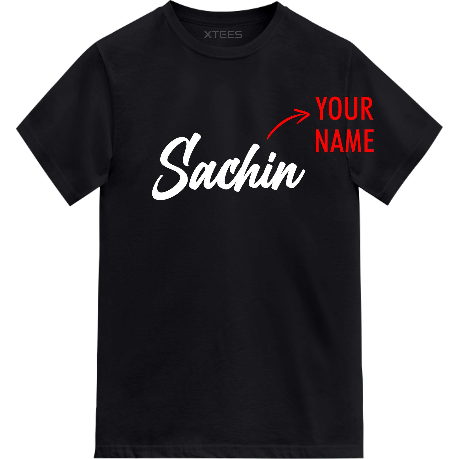 Custom Script Style Name Printed  T-shirt image