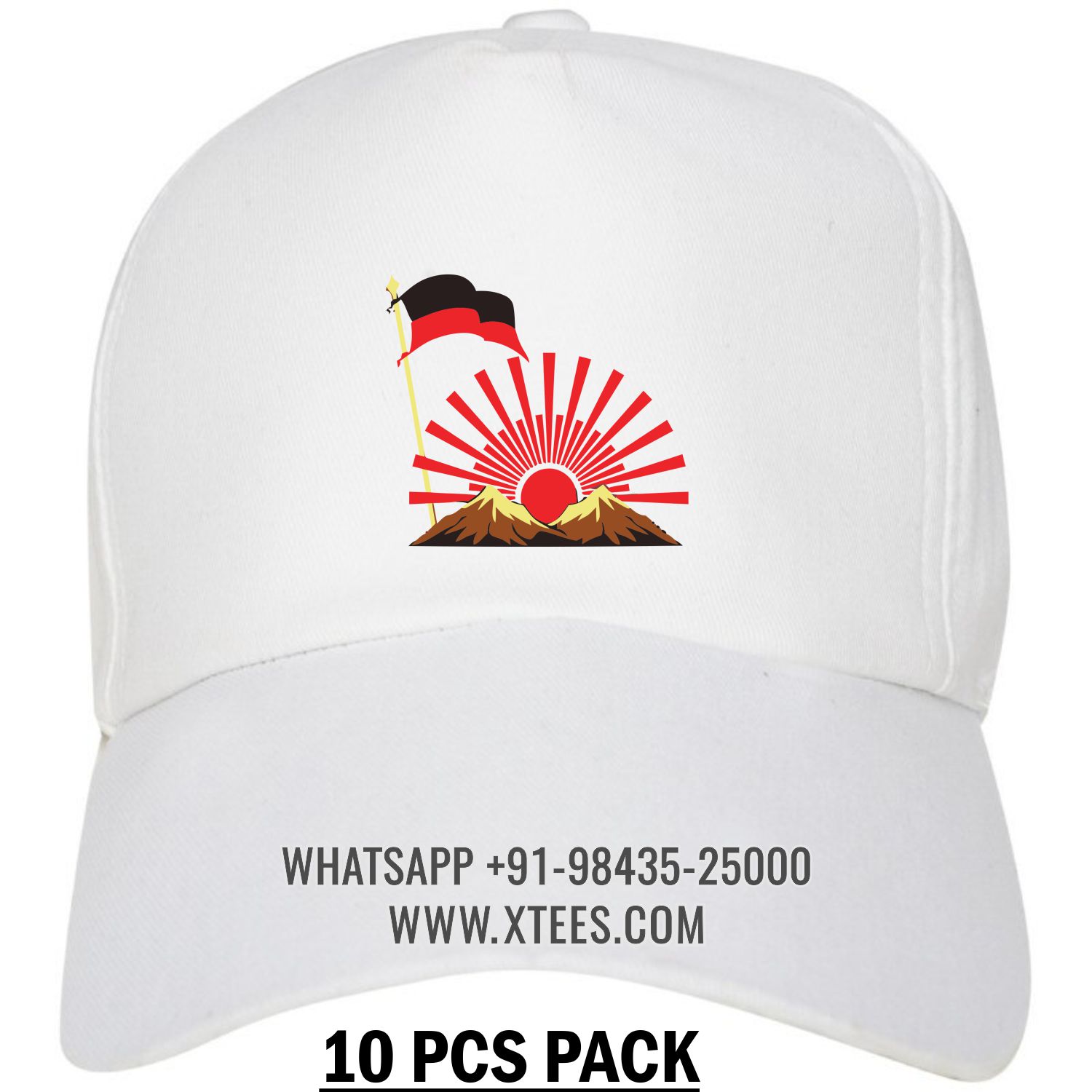 Dravida Munnetra Kazhagam Dmk Logo 1 Printed Cap - 10 Pcs Pack image