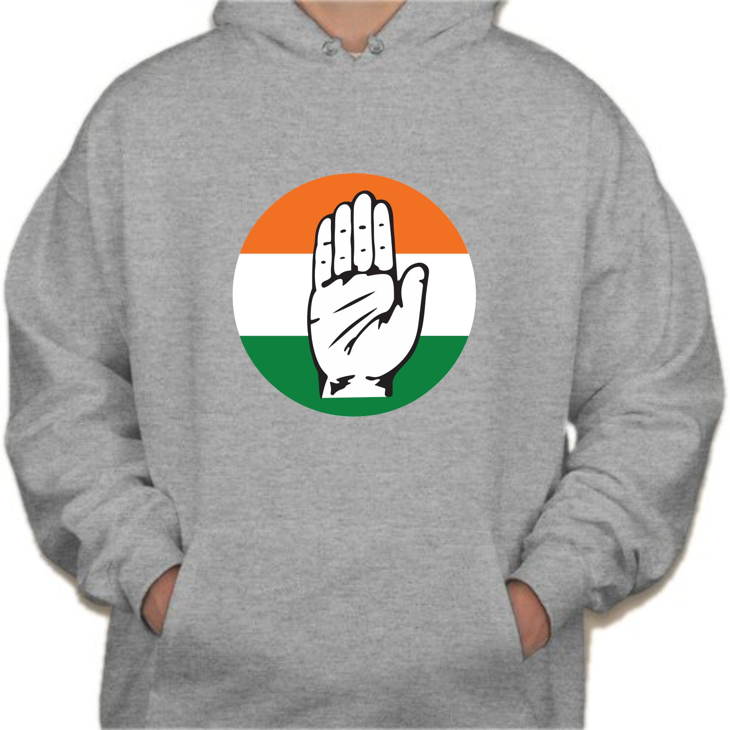 Indian National Congress Logo Printed Hoodie image
