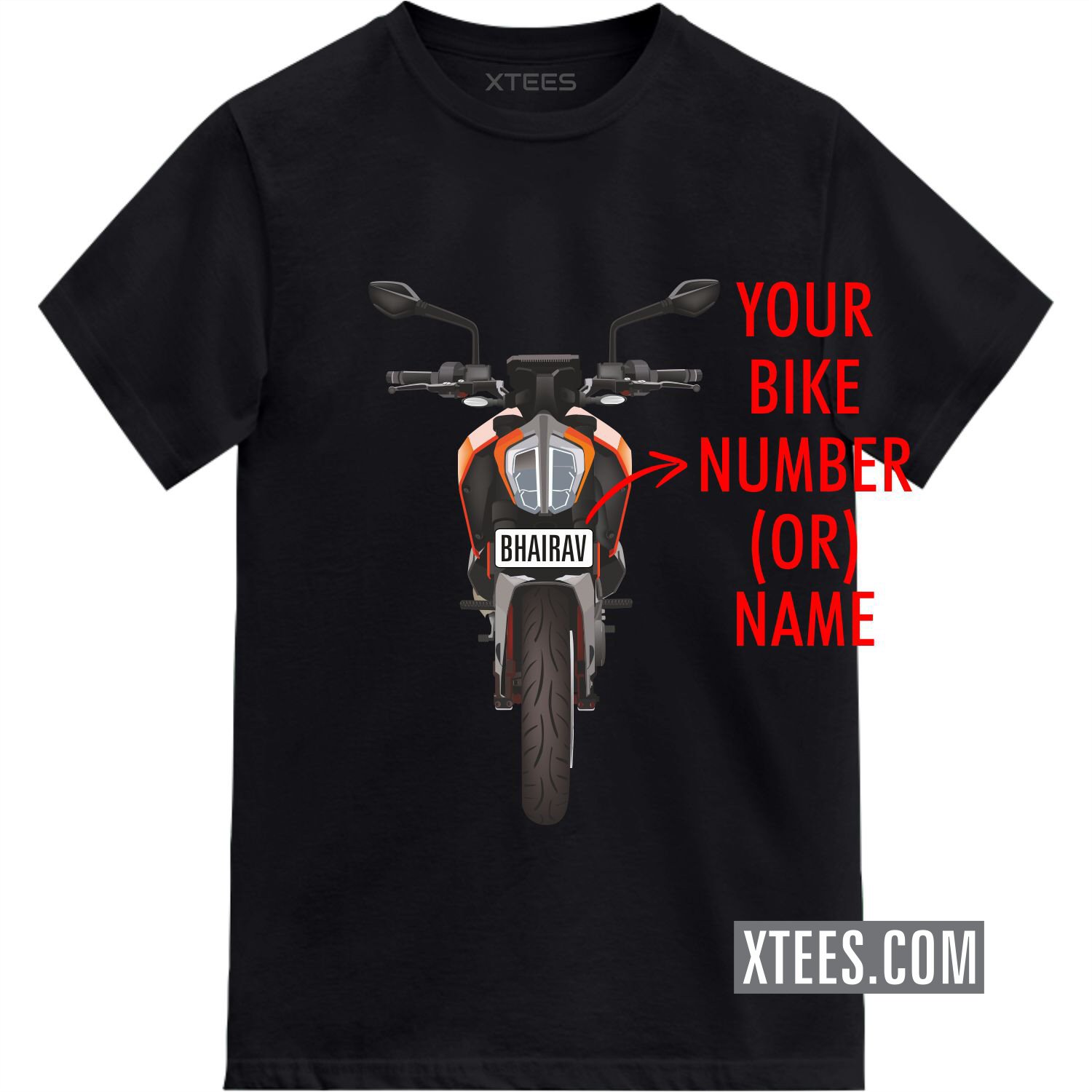 Duke Motorcycle Custom Number Plate T-shirt image