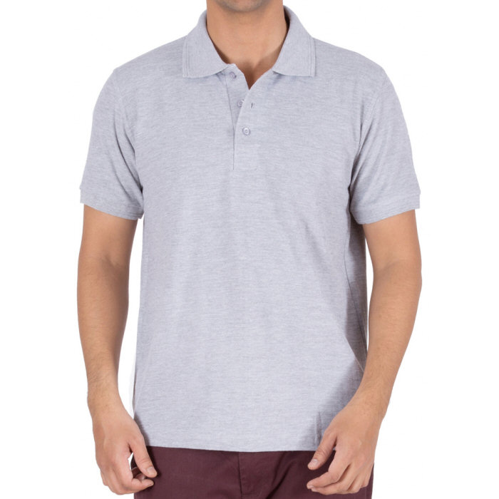 Grey Melange Plain Round Neck T-shirt | Xtees