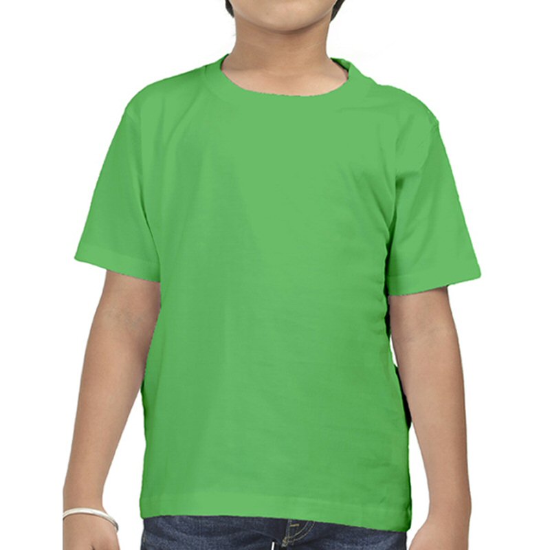 Flag Green Plain Kids Boys Round Neck T-shirt image