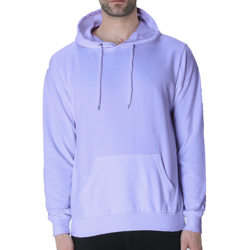 Lavender Unisex Plain Cotton Hoodie image