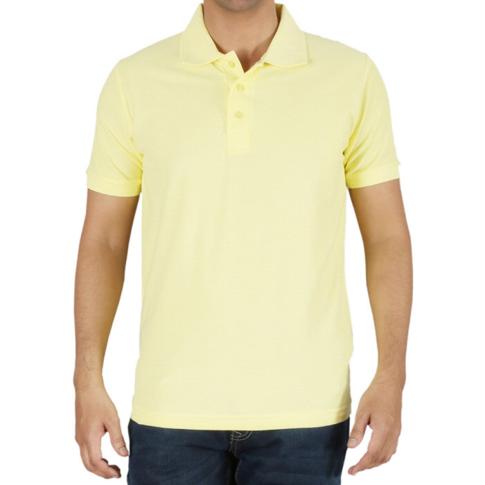 light yellow polo shirt