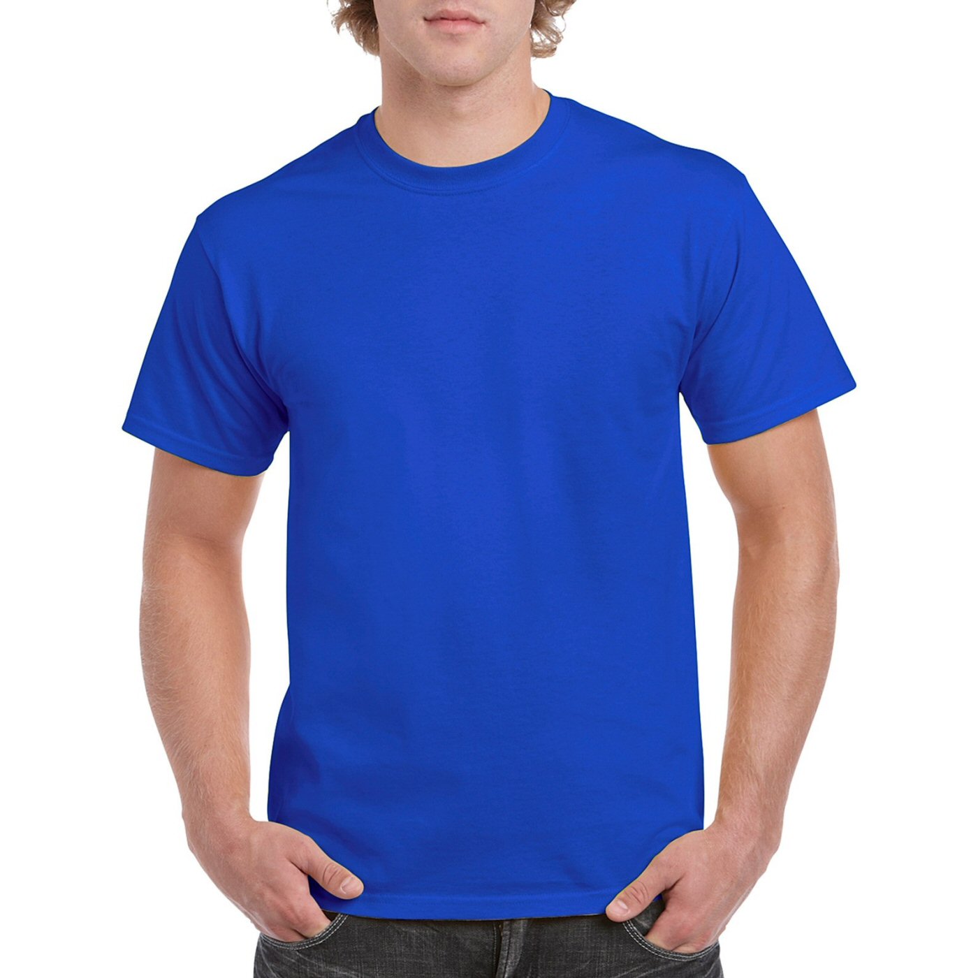 Download Royal Blue Plain Round Neck T-shirt | Xtees