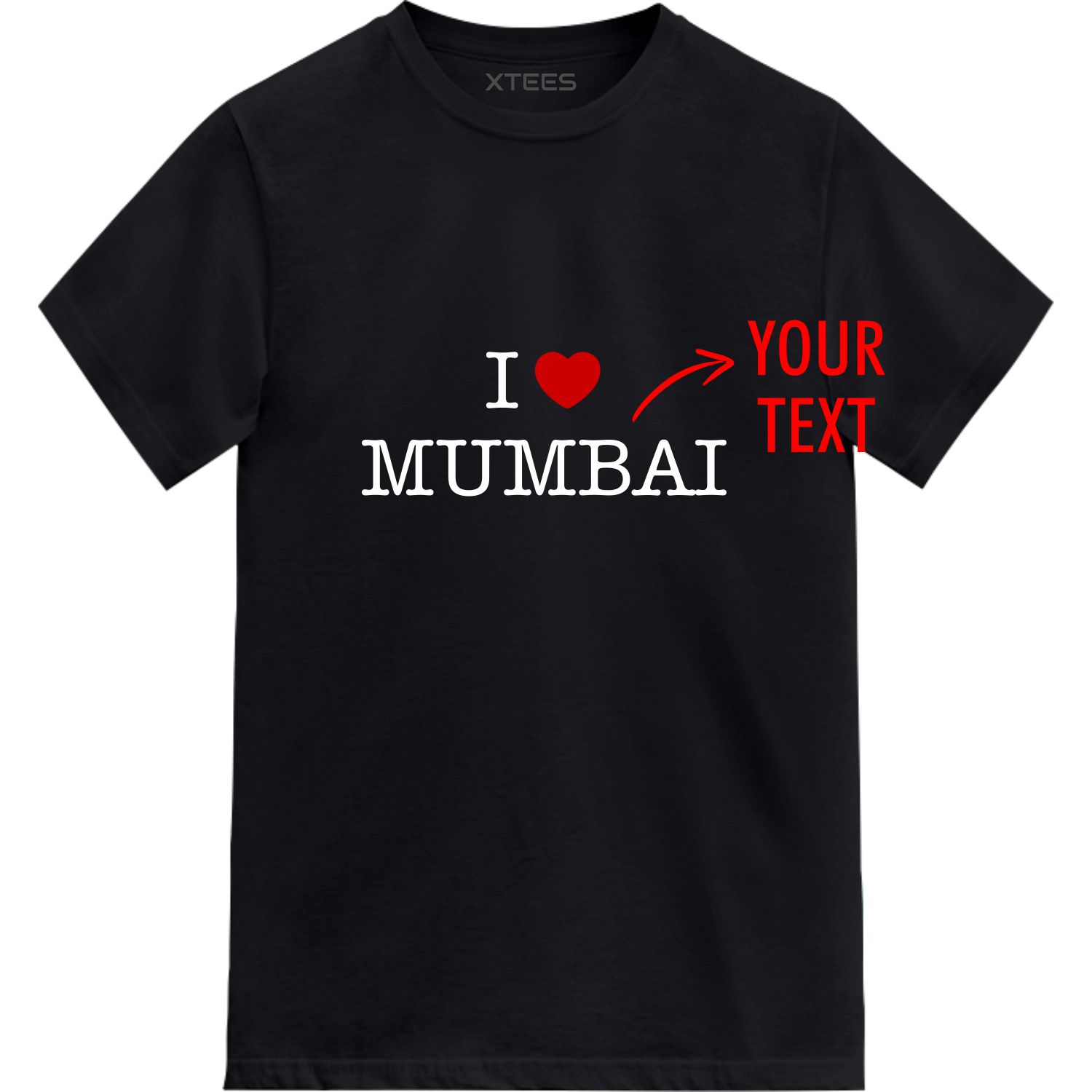 I Love Custom Text Printed T-shirt image