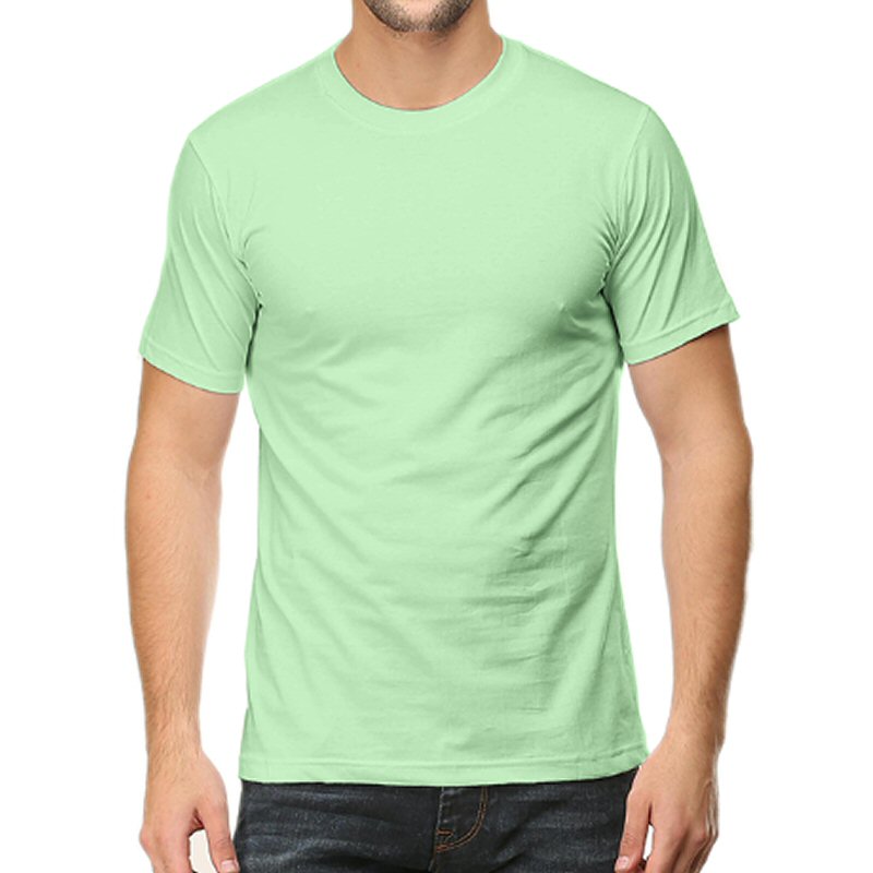 Jade Unisex Plain Cotton Round Neck T-shirt image