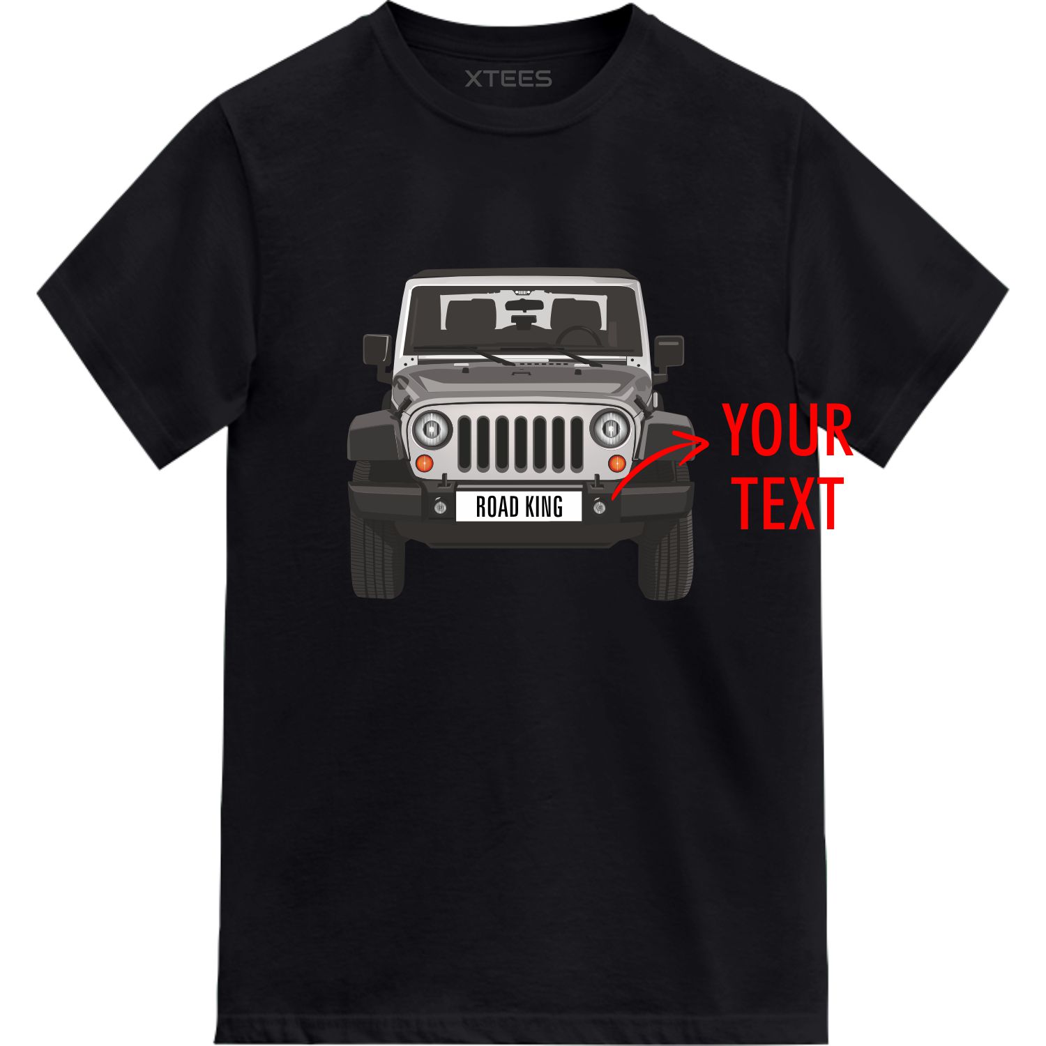 Jeep Custom Number Plate T-shirt image