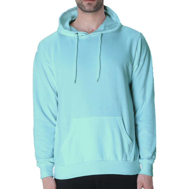 Mint Unisex Plain Cotton Hoodie image