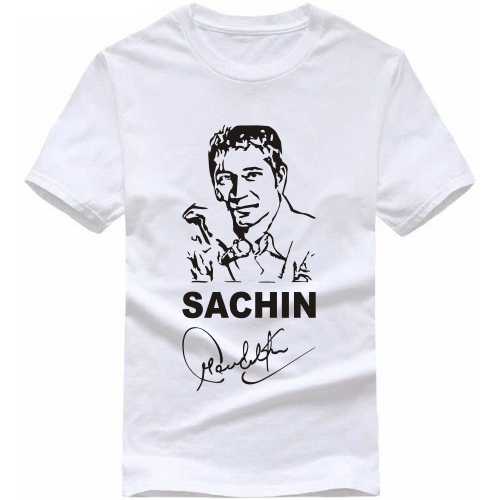 Sachin Tendulkar Autograph Cricket Slogan T-shirts image