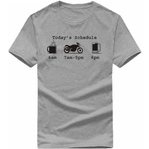 Today's Schedule Biker T-shirt India image