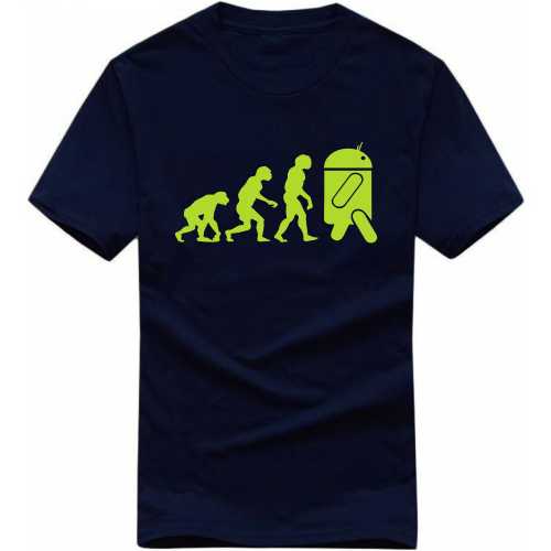 Andorid Evolution Funny Geek Programmer Quotes T-shirt India image