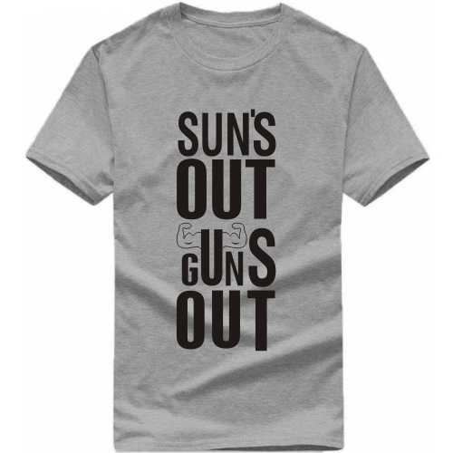 Sun's Out Gun's Out Gym T-shirt India image