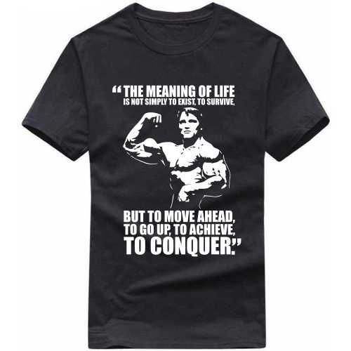 Arnold The Meaning Of Life Gym T-shirt India image