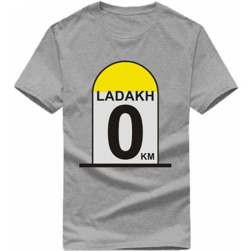 Ladakh Zero Km Biker T-shirt India image