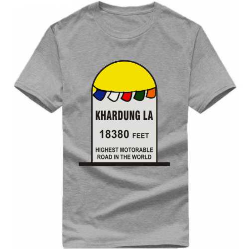 Khardung La 18380 Feet Biker T-shirt India image
