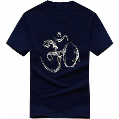 Smoking Om Symbol Ohm Lord Shiva Hindu Devotional Slogan T-shirts image