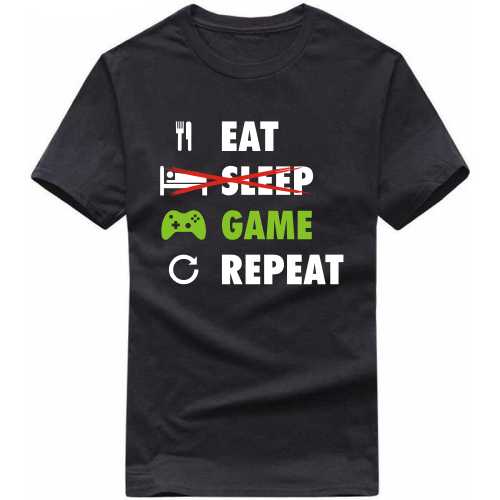 Eat Sleep Game Repeat Gaming T-shirts image