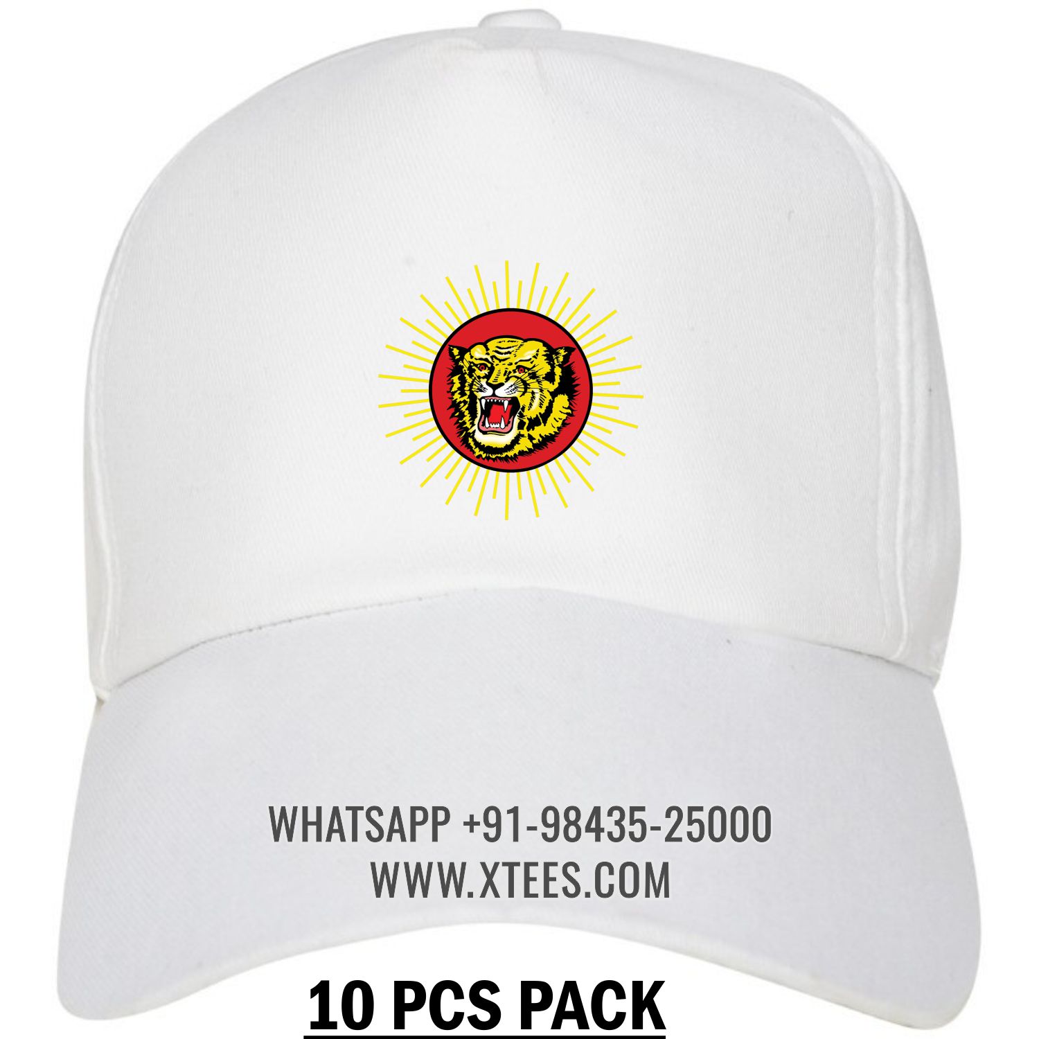 Naam Tamilar Katchi Ntk Logo Printed Cap - 10 Pcs Pack image