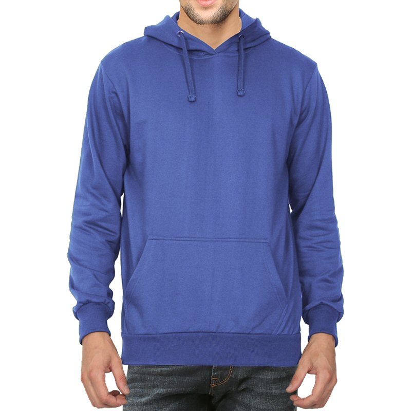 blue plain hoodies for men