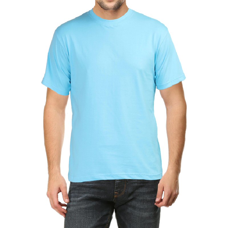 Sky Blue Plain Round Neck T-shirt image