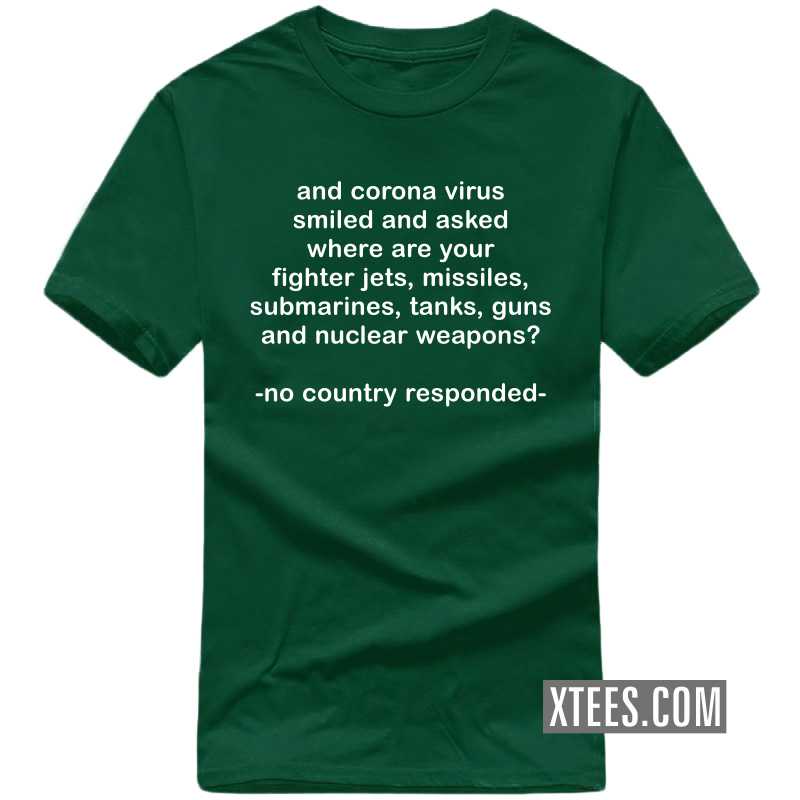 Corona Virus Asked And No Country Responded T-shirt image