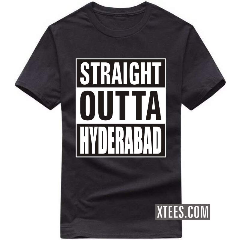Straight Outta Hyderabad T Shirt image
