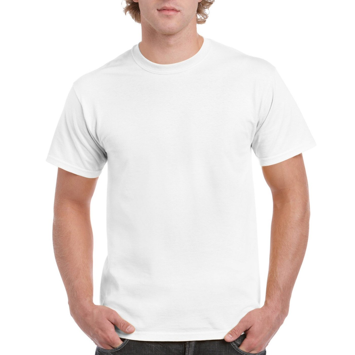 plain white crew neck t shirt